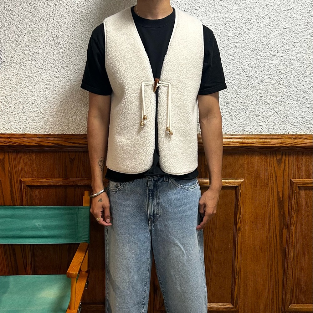 Cream Sleeveless Vest for Women